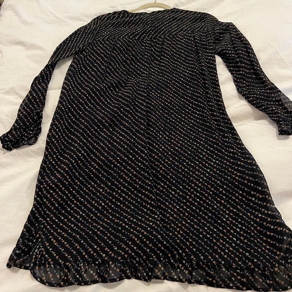 Black GANNI elm georgette dress